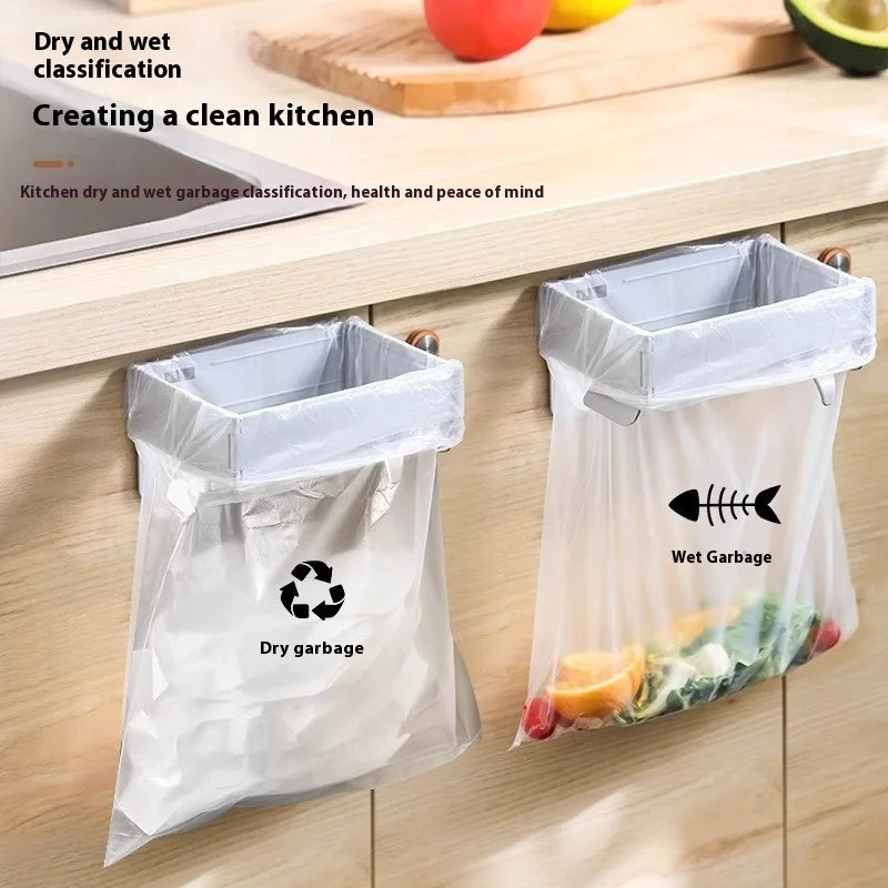 Diseño 2 en 1: Porta Bolsas de basura y toallero